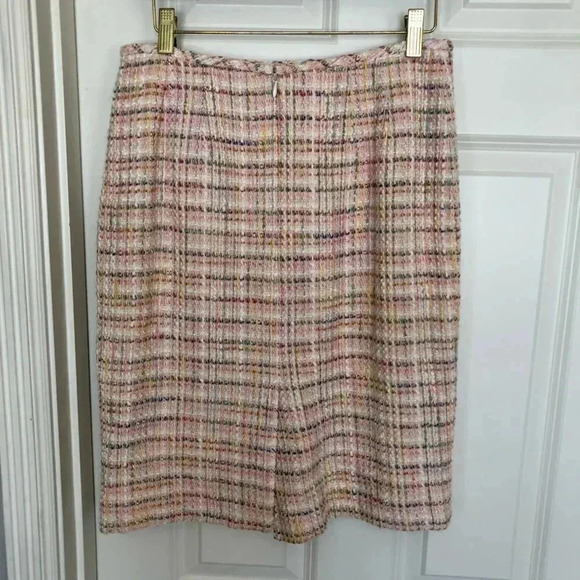 Kasper Petite pink/ivory tweed pencil zipper back skirt size 6 petite - Picture 3 of 11